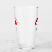 濃いピクセルのキノコ名ガラス タンブラーグラス (左)