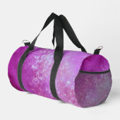 濃いピンクと紫のストームクラウドエフェクト ダッフルバッグ (右コーナー)