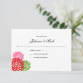 濃いピンクと薄いピンクとライムグリーンの花の花びら RSVP (スタンド正面)