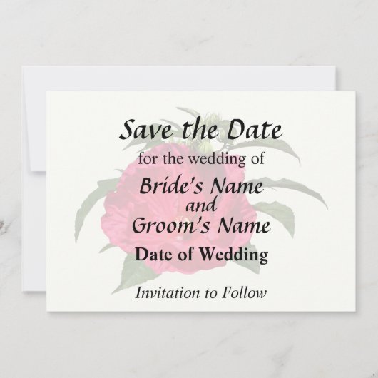 濃いピンクのハイビスカス セーブザデート (正面)