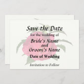 濃いピンクのハイビスカス セーブザデート (正面/裏面)