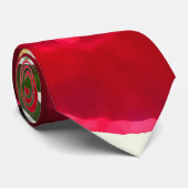 濃いピンクのハイビスカス ネクタイ (ロール)