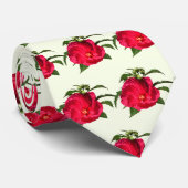 濃いピンクのハイビスカス ネクタイ (ロール)