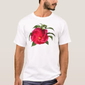 濃いピンクのハイビスカス Tシャツ (正面)