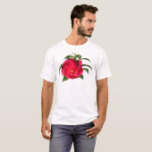 濃いピンクのハイビスカス Tシャツ (正面フル)