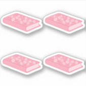 濃いピンクのフローラブック シール (正面)