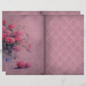 濃いピンクのフローラ履歴ページ (正面/裏面)