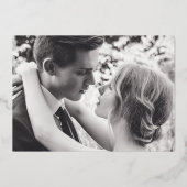 濃いピンクの原水結婚色の金ゴールド枠 箔招待状 (裏面)