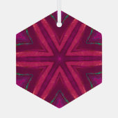 濃いピンクの星 ガラスオーナメント (裏面)