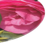 濃いピンクの椿の花 カッティングボード (角)