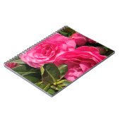 濃いピンクの椿の花 ノートブック (左側)