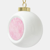 濃いピンクの水彩絵を描アーかわいらしトフェミニン セラミックボールオーナメント (右)