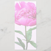 濃いピンクの牡丹メニュー メニュー (裏面)