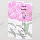 濃いピンクの牡丹メニュー メニュー (正面/裏面)