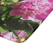 濃いピンクの牡丹 カッティングボード (角)