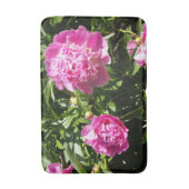 濃いピンクの牡丹 バスマット (正面縦)
