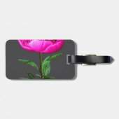 濃いピンクの牡丹 ラゲッジタグ (裏面横)