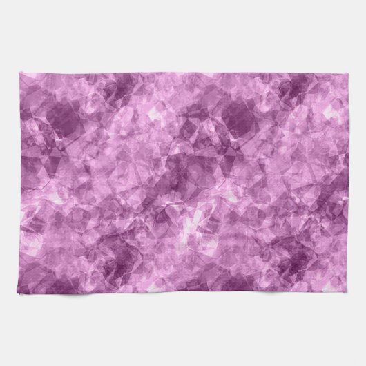 濃いピンクの皺になったテクスチャ キッチンタオル (横)