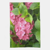 濃いピンクの紫陽花 キッチンタオル (縦)