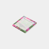 濃いピンクの花の上のクロスワローテイル ポストイット (アングル)
