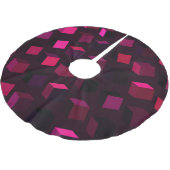 濃いピンクの菱形:グラデーション抽象芸術 ブラッシュドポリエステルツリースカート (アングル)