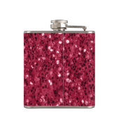 濃いピンクの赤いマゼンタのスパークフェイクルモノグラム フラスク (裏面)