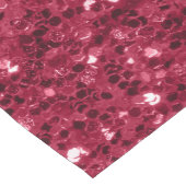 濃いピンクの赤いマゼンダフェイクのきらめきグリッター ショートテーブルランナー (コーナー)