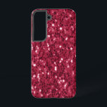 濃いピンクの赤いマゼンダフェイクのきらめきグリッター SAMSUNG GALAXY S22ケース<br><div class="desc">美しい華ガーリーやかな深いダークピンクがかった紫がかった赤の光沢のあるグリッターはトレンディーの色を輝モダンかせる。ダークマゼンタのキラキラのグリッター!キラキラ輝く年のフェイク色！</div>