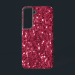 濃いピンクの赤いマゼンダフェイクのきらめきグリッター SAMSUNG GALAXY S22ケース<br><div class="desc">美しい華ガーリーやかな深いダークピンクがかった紫がかった赤の光沢のあるグリッターはトレンディーの色を輝モダンかせる。ダークマゼンタのキラキラのグリッター!キラキラ輝く年のフェイク色！</div>