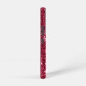 濃いピンクの赤いマゼンダフェイクのきらめきグリッター SAMSUNG GALAXYケース (右側面)