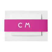 濃いピンク結婚色の腹の帯 招待状ベリーバンド (正面例)