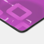 濃いピンク色の幾何学正方形デスクマット デスクマット (コーナー)