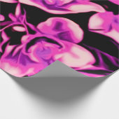 濃いピンク色の花 ラッピングペーパー (角)