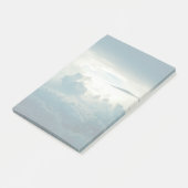 濃いフワフワ雲の空中表示 ポストイット (アングル)