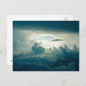 濃いフワフワ雲の空中表示 ポストカード (正面/裏面)