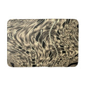 濃いベージュのトーンでツイスト、鏡 バスマット (正面)