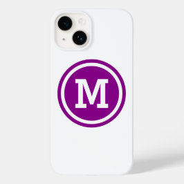 濃いマゼンタとホワイトサークルモノグラム Case-Mate iPhone 14ケース