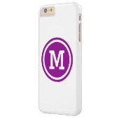 濃いマゼンタとホワイトサークルモノグラム Case-Mate iPhoneケース (裏面左)