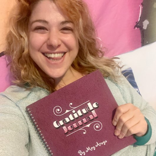 濃いマゼンタ名前をカスタムする感謝日記 ノートブック