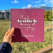 濃いマゼンタ名前をカスタムする感謝日記 ノートブック