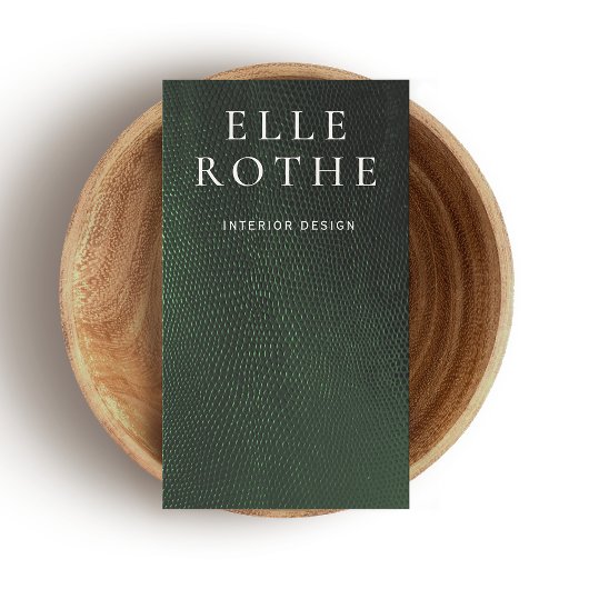 濃いミニマル緑のトカゲのスキンデザイナー 名刺