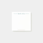 濃いミニマル緑モノグラムのフルネーム ポストイット (正面)