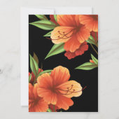 濃いムーディエレガントーフローラ結婚の 招待状 (裏面)