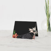 濃いムーディゴシックフローラ折り畳みサンキューカード サンキューカード (裏面)