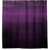 濃いムーディパープルプラムモダンウォーターカラーシック シャワーカーテン (正面)