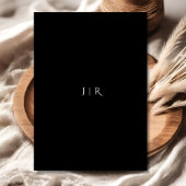 濃いムーディパープルモダンフラワーズ結婚ブラック 招待状