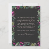 濃いムーディファミリーフォトハッピーホリデイズカード シーズンカード (裏面)