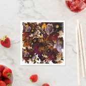 濃いムーディフラワー スタンダードカクテルナプキン (インサイチュ)