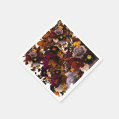 濃いムーディフラワー スタンダードカクテルナプキン (角)