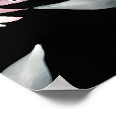 濃いムーディブルゴーニュの花の歓迎サイン ポスター (角)